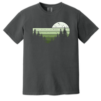 Load image into Gallery viewer, Retro Full Moon Graphic T-Shirt - Vintage Inspired Camping Apparel
